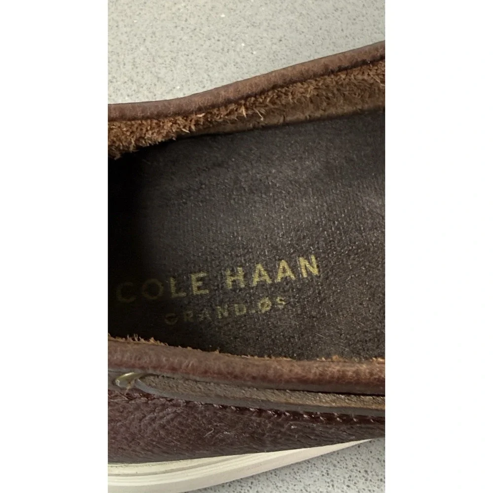 Cole Haan GRAND OS Men Boat Deck Shoes Casual Dk Brown C22865 Lace Up 11.5M GUC